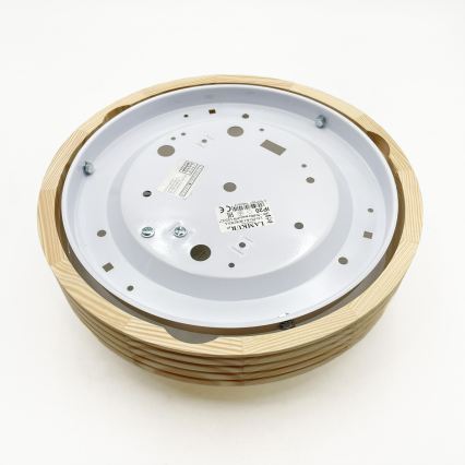 Stropna svjetiljka NATURAL MODERN SLIM, 1xE27/15W/230V, Ø 27,5 cm, borovina