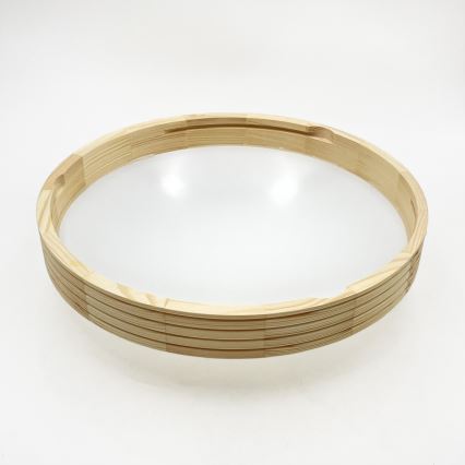 Stropna svjetiljka NATURAL MODERN SLIM 2xE27/15W/230V Ø 37,5 cm borovina