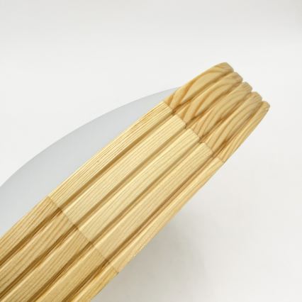 Stropna svjetiljka NATURAL MODERN SLIM 2xE27/15W/230V Ø 37,5 cm borovina