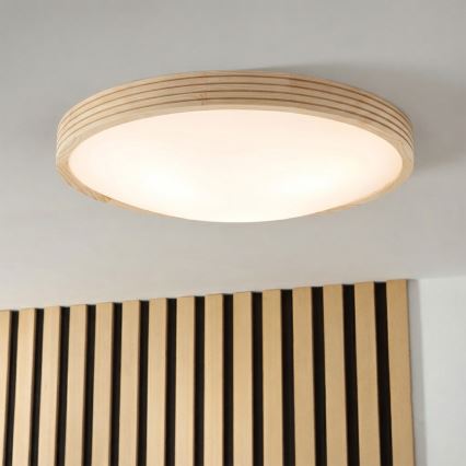 Stropna svjetiljka NATURAL MODERN SLIM 3xE27/15W/230V, promjer 47,5 cm, od borovine