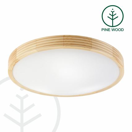 Stropna svjetiljka NATURAL MODERN SLIM 3xE27/15W/230V, promjer 47,5 cm, od borovine