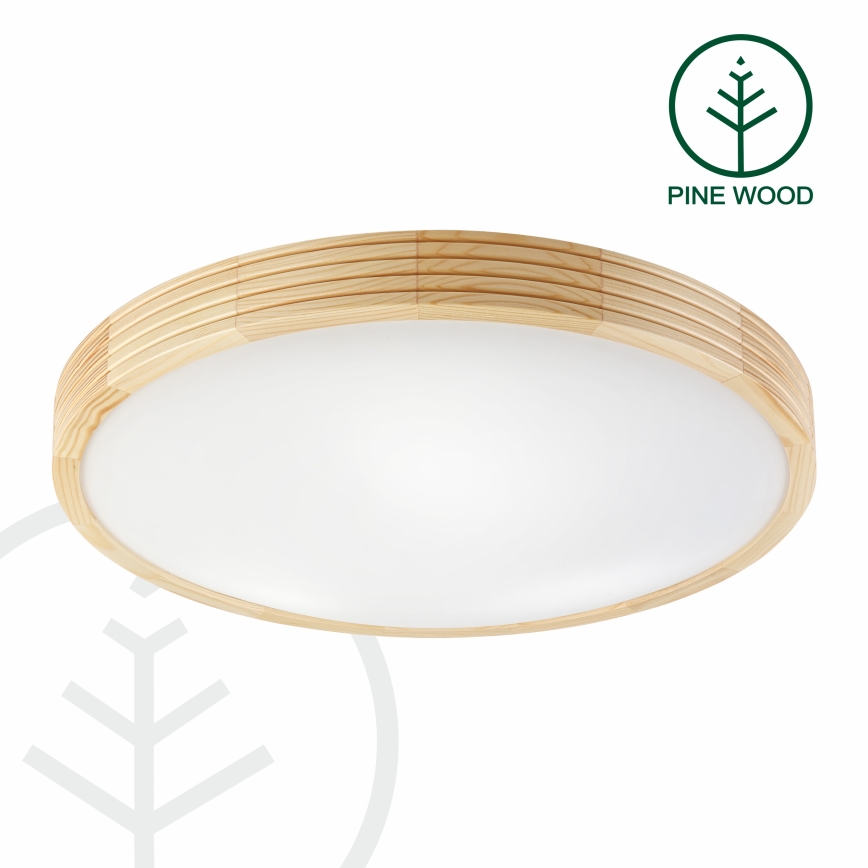 Stropna svjetiljka NATURAL MODERN SLIM 3xE27/15W/230V, promjer 47,5 cm, od borovine