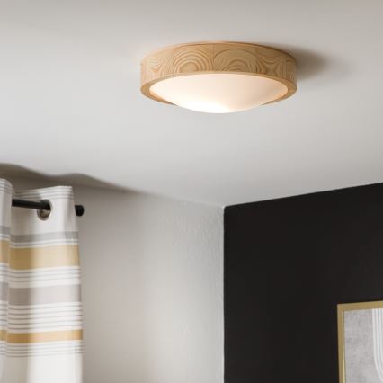 Stropna svjetiljka NATURAL SLIM 1xE27/60W/230V ø 27 cm bor