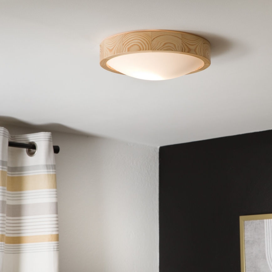 Stropna svjetiljka NATURAL SLIM 1xE27/60W/230V ø 27 cm bor