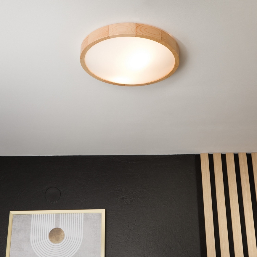 Stropna svjetiljka NATURAL SLIM 2xE27/60W/230V ø 37 cm bor