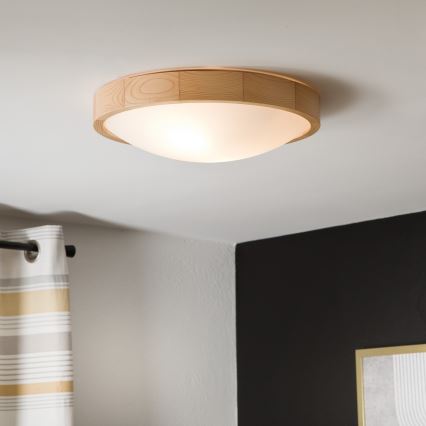 Stropna svjetiljka NATURAL SLIM 2xE27/60W/230V ø 37 cm bor