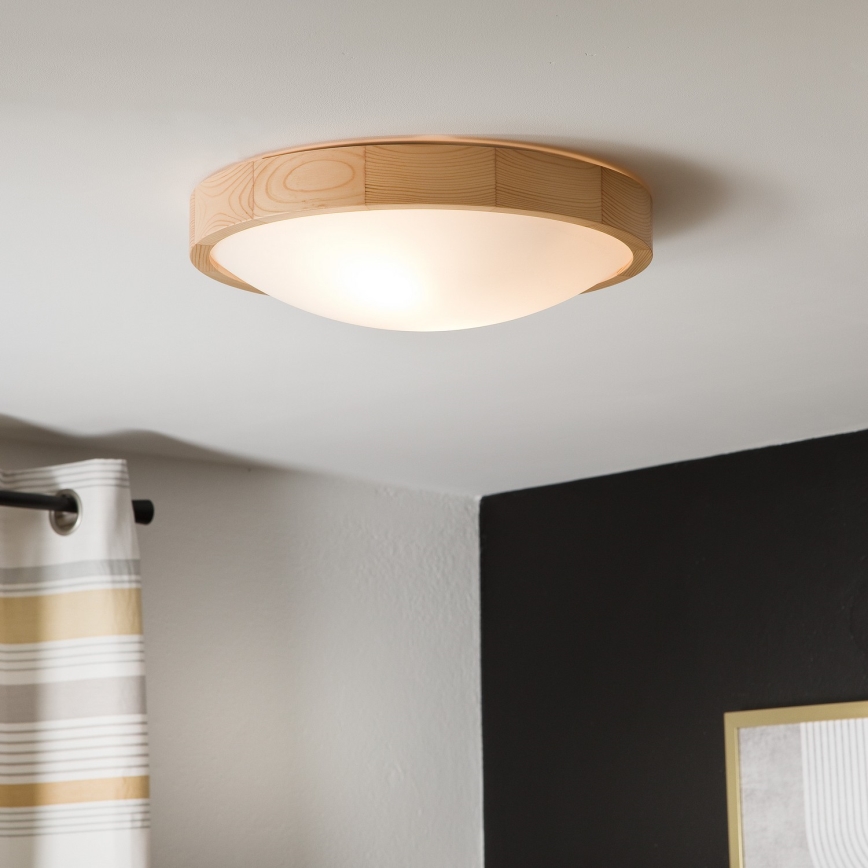 Stropna svjetiljka NATURAL SLIM 2xE27/60W/230V ø 37 cm bor