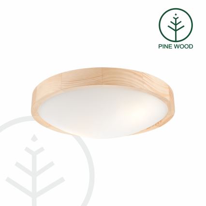 Stropna svjetiljka NATURAL SLIM 2xE27/60W/230V ø 37 cm bor