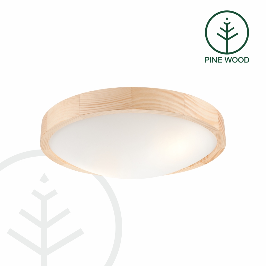 Stropna svjetiljka NATURAL SLIM 2xE27/60W/230V ø 37 cm bor
