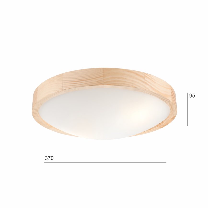Stropna svjetiljka NATURAL SLIM 2xE27/60W/230V ø 37 cm bor