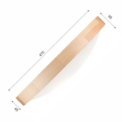 Stropna svjetiljka NATURAL SLIM 3xE27/60W/230V ø 47 cm bor