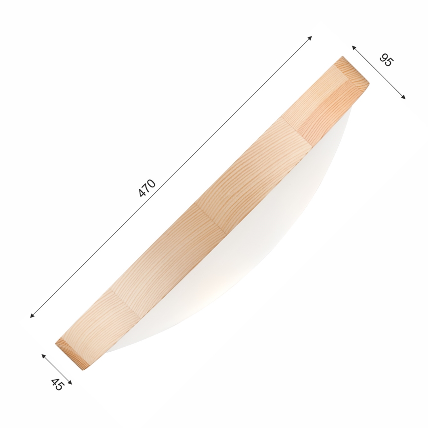 Stropna svjetiljka NATURAL SLIM 3xE27/60W/230V ø 47 cm bor