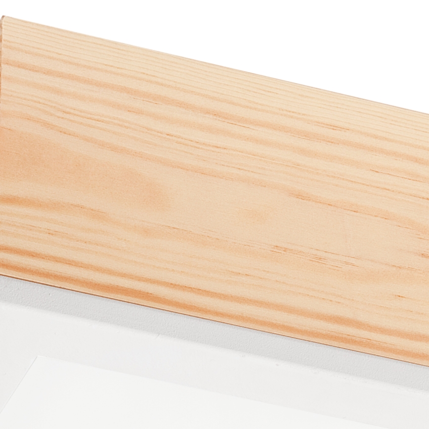 Stropna svjetiljka NATURAL SQUARE 2xE27/15W/230V 31x31 cm bor/bijela