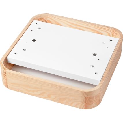 Stropna svjetiljka NATURAL SQUARE 2xE27/15W/230V 35x35 cm bor