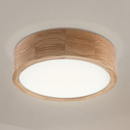 Stropna svjetiljka OAK 1xE27/60W/230V hrast, promjer 27,5 cm