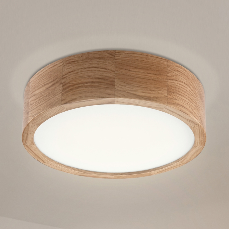 Stropna svjetiljka OAK 1xE27/60W/230V hrast, promjer 27,5 cm