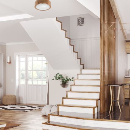 Stropna svjetiljka OAK 1xE27/60W/230V hrast ? 27,5 cm