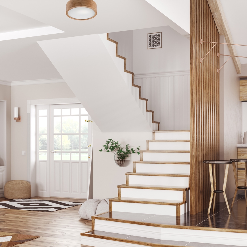 Stropna svjetiljka OAK 1xE27/60W/230V hrast ? 27,5 cm