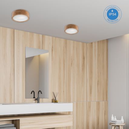 Stropna svjetiljka za kupaonicu OAK 2xE27/15W/230V IP54 hrast ø 27 cm