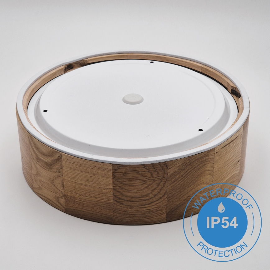 Stropna svjetiljka za kupaonicu OAK 2xE27/15W/230V IP54 hrast ø 27 cm