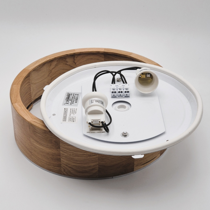 Stropna svjetiljka za kupaonicu OAK 2xE27/15W/230V IP54 hrast ø 27 cm