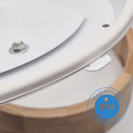 Stropna svjetiljka za kupaonicu OAK 2xE27/15W/230V IP54 hrast ø 27 cm