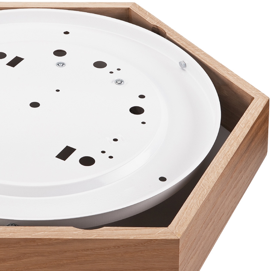 Stropna svjetiljka OAK HEX 2xE27/60W/230V pr. 43 cm hrast