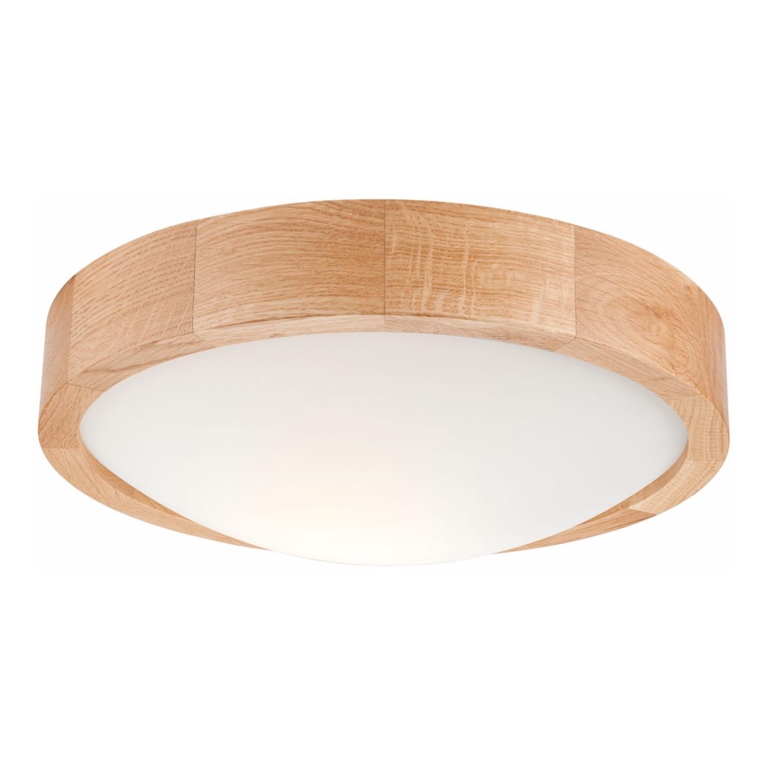 Stropna svjetiljka OAK SLIM 1xE27/60W/230V hrast ø 27 cm