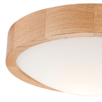 Stropna svjetiljka OAK SLIM 1xE27/60W/230V hrast ø 27 cm