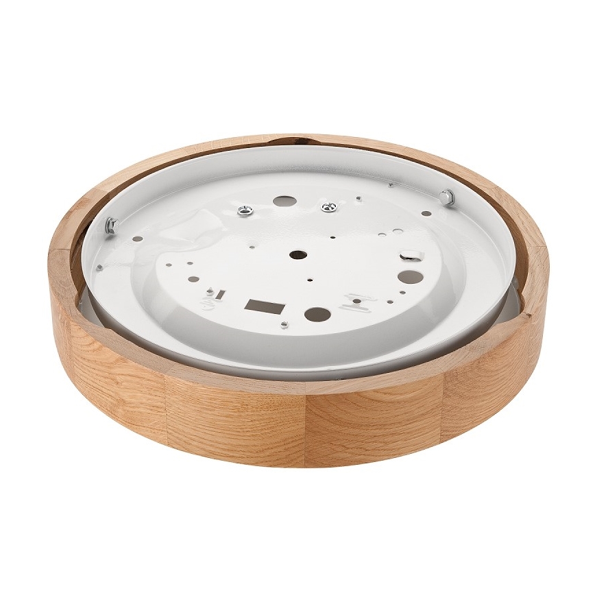 Stropna svjetiljka OAK SLIM 1xE27/60W/230V hrast ø 27 cm