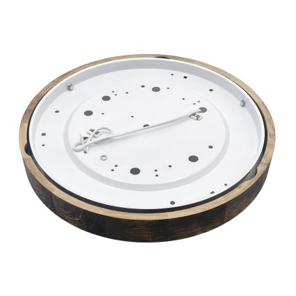 Stropna svjetiljka OAK SLIM 2xE27/15W/230V, promjer 37 cm, hrast/tamnosmeđa