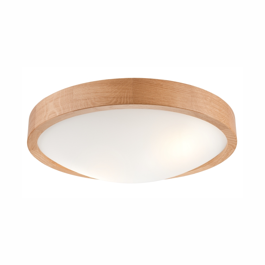 Stropna svjetiljka OAK SLIM 2xE27/60W/230V hrast ø 37 cm