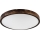 Stropna svjetiljka OAK SLIM 3xE27/15W/230V promjer 47 cm hrast/tamno smeđa