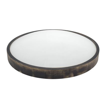 Stropna svjetiljka OAK SLIM 3xE27/15W/230V promjer 47 cm hrast/tamno smeđa