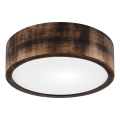 Stropna svjetiljka OAK SMOKY 1xE27/15W/230V ø 27,5 cm hrast/tamno smeđa