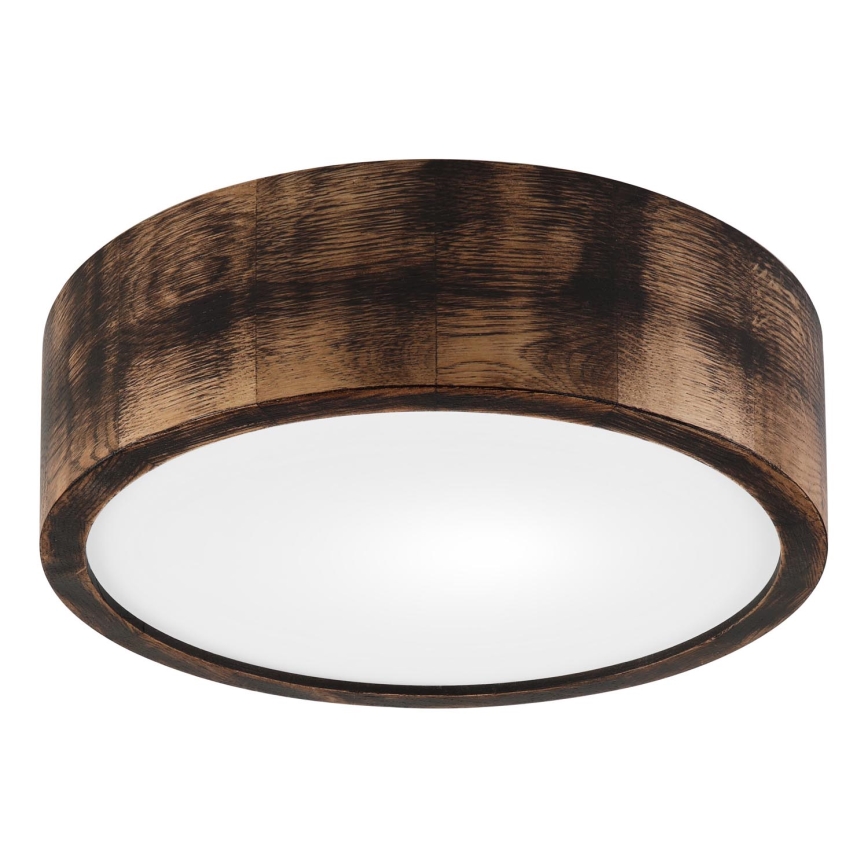 Stropna svjetiljka OAK SMOKY 1xE27/15W/230V ø 27,5 cm hrast/tamno smeđa