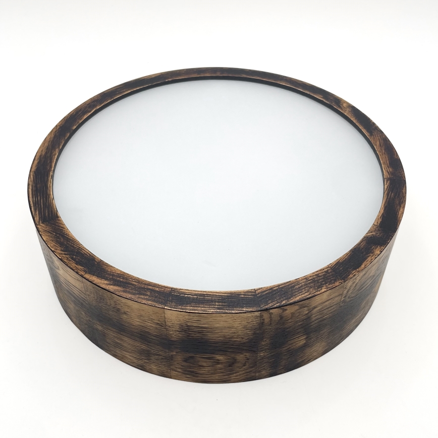 Stropna svjetiljka OAK SMOKY 1xE27/15W/230V ø 27,5 cm hrast/tamno smeđa