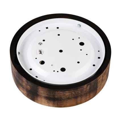 Stropna svjetiljka OAK SMOKY 1xE27/15W/230V ø 27,5 cm hrast/tamno smeđa