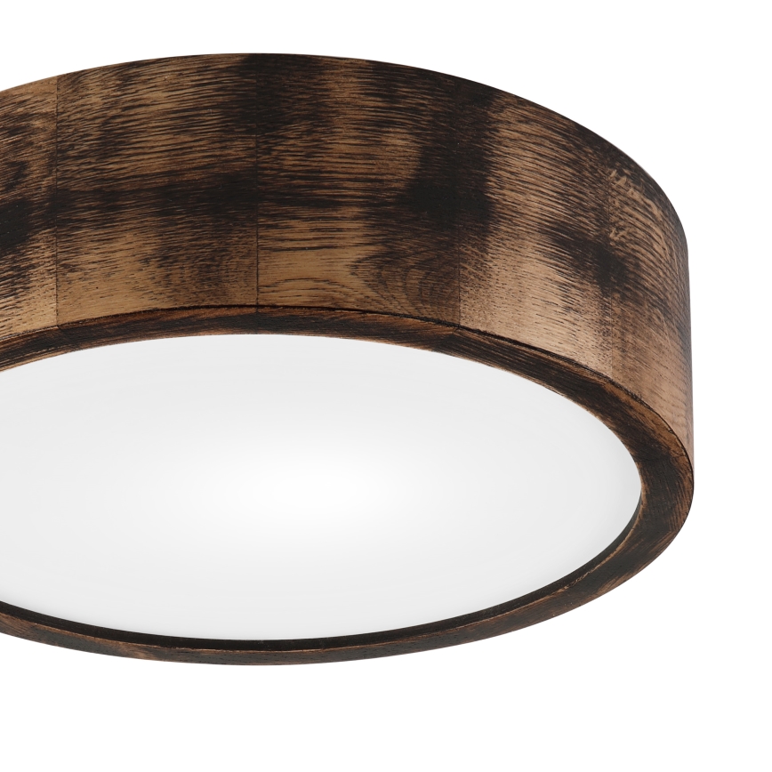 Stropna svjetiljka OAK SMOKY 1xE27/15W/230V ø 27,5 cm hrast/tamno smeđa