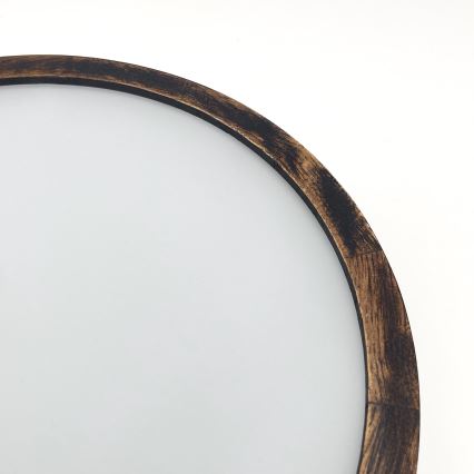 Stropna svjetiljka OAK SMOKY 1xE27/15W/230V ø 27,5 cm hrast/tamno smeđa