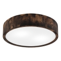 Stropna svjetiljka OAK SMOKY 2xE27/15W/230V ø 37,5 cm hrast/tamno smeđa