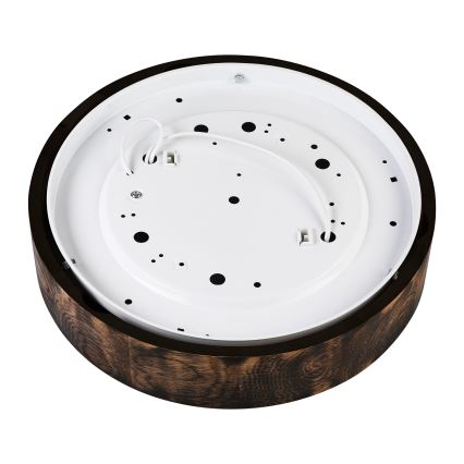 Stropna svjetiljka OAK SMOKY 2xE27/15W/230V ø 37,5 cm hrast/tamno smeđa