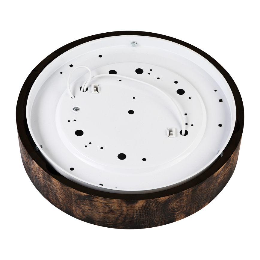 Stropna svjetiljka OAK SMOKY 2xE27/15W/230V ø 37,5 cm hrast/tamno smeđa