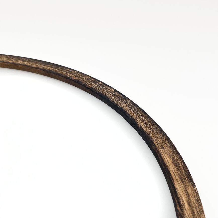 Stropna svjetiljka OAK SMOKY 2xE27/15W/230V ø 37,5 cm hrast/tamno smeđa