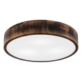 Stropna svjetiljka OAK SMOKY 3xE27/15W/230V ø 47,5 cm hrast/tamno smeđa