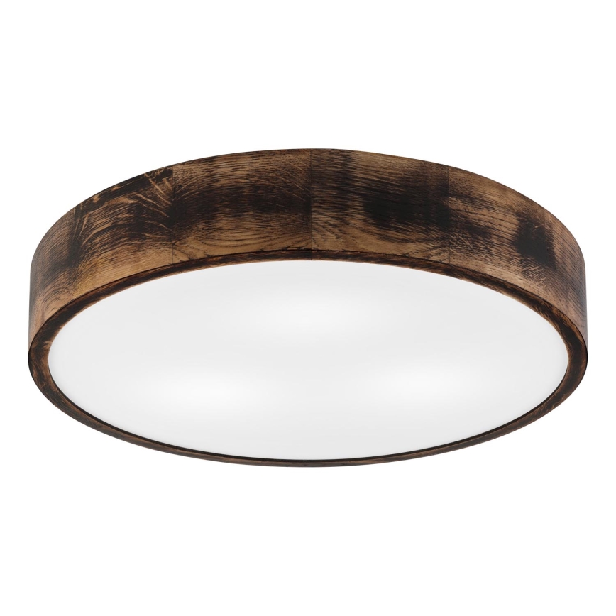 Stropna svjetiljka OAK SMOKY 3xE27/15W/230V ø 47,5 cm hrast/tamno smeđa