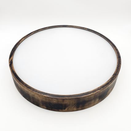 Stropna svjetiljka OAK SMOKY 3xE27/15W/230V ø 47,5 cm hrast/tamno smeđa