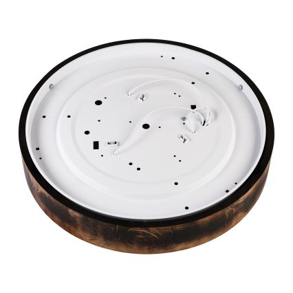 Stropna svjetiljka OAK SMOKY 3xE27/15W/230V ø 47,5 cm hrast/tamno smeđa