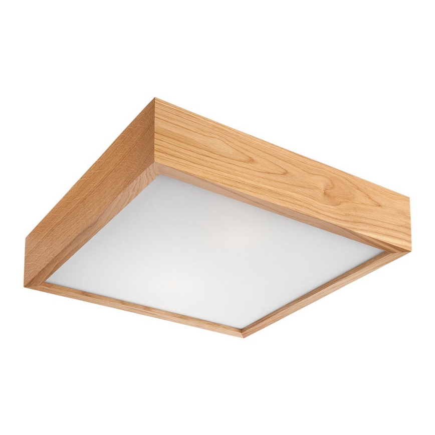 Stropna svjetiljka OAK SQUARE 1xE27/60W/230V hrast 27,5 cm