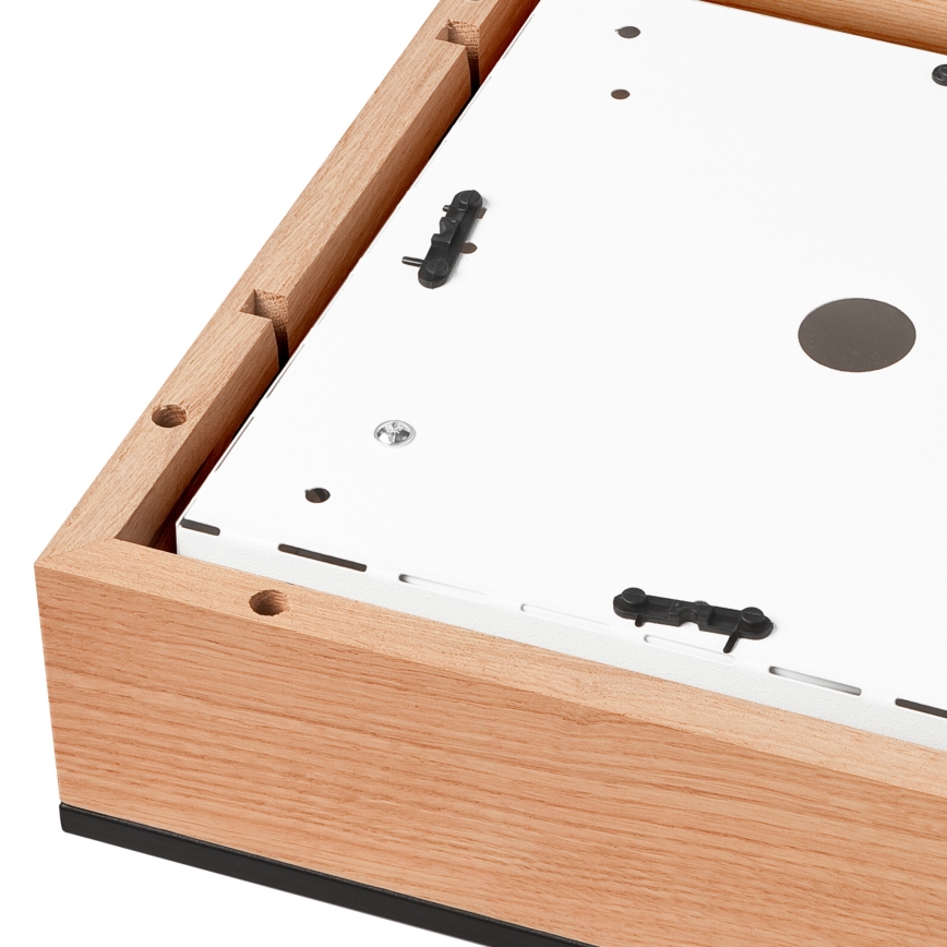 Stropna svjetiljka OAK SQUARE 2xE27/15W/230V 31x31 cm hrast/crna